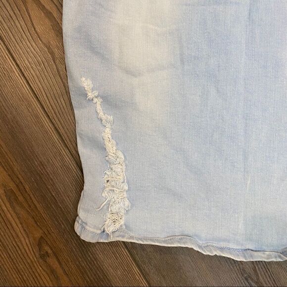Roca Wear Distressed Faded Denim Midi Skirt 9/10 - Picture 4 of 11